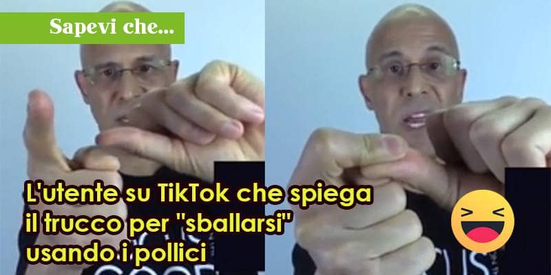 L'utente su TikTok che spiega il trucco per 