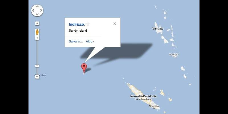 L'isola fantasma che appare e scompare da Google Maps