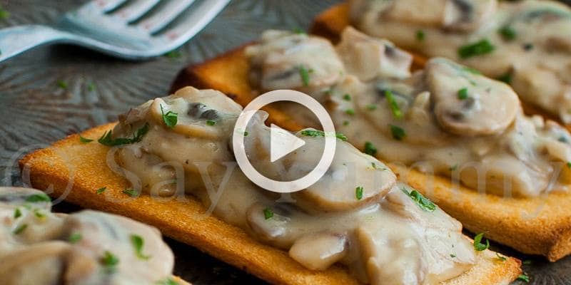 Crostini con patè di funghi Champignon (VIDEO RICETTA)