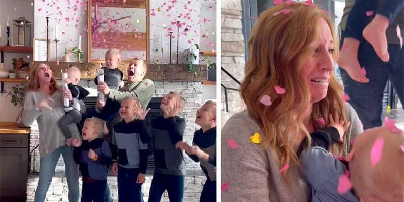 Dopo 6 figli maschi scopre che il settimo sarà una femmina: la reazione