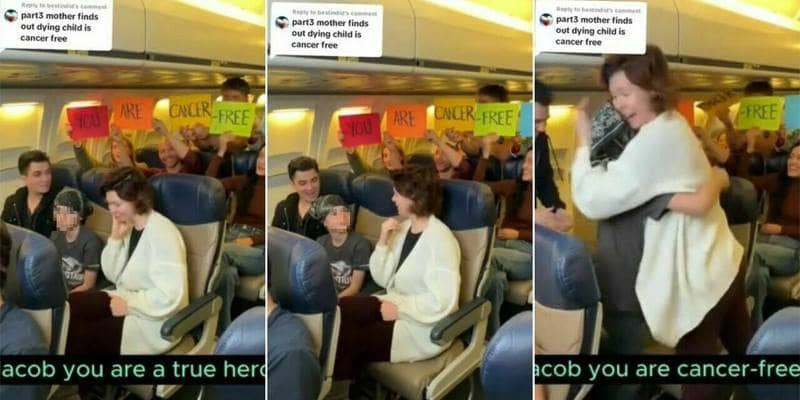 Bambino di 10 anni scopre in aereo di essere guarito da un tumore al cervello