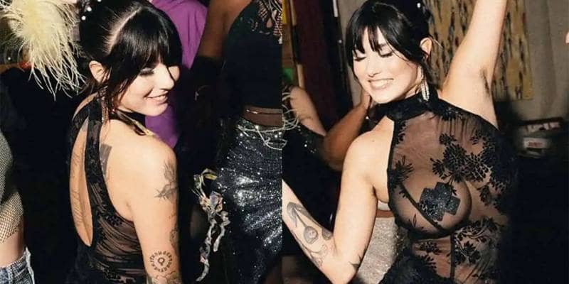 Giorgia Soleri e il vestito vedo-non-vedo comprato in un sexy shop