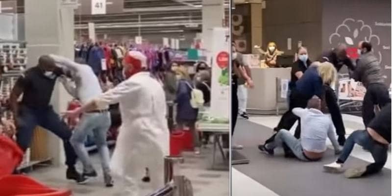 Non vogliono indossare la mascherina e scatta la rissa 