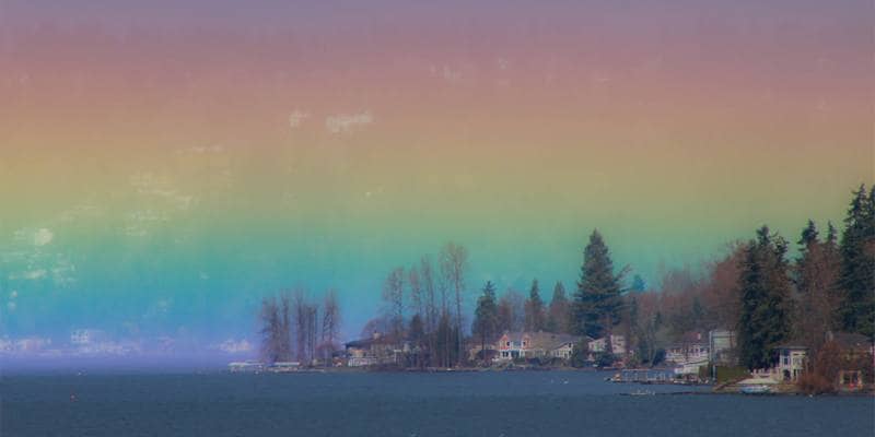 L'arcobaleno di fuoco del Lago Sammamish