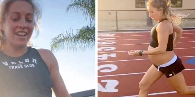 Atleta incinta di 9 mesi corre 1 km e mezzo in 5 minuti
