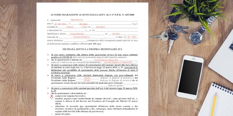 Fase 2, autocertificazione in pdf: il modulo da scaricare e compilare