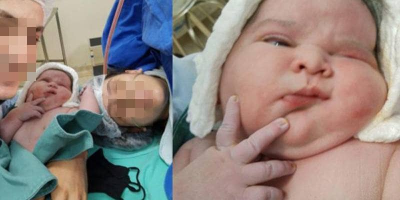 Bambino da record: nasce con un peso di 6,5kg e 57cm di lunghezza