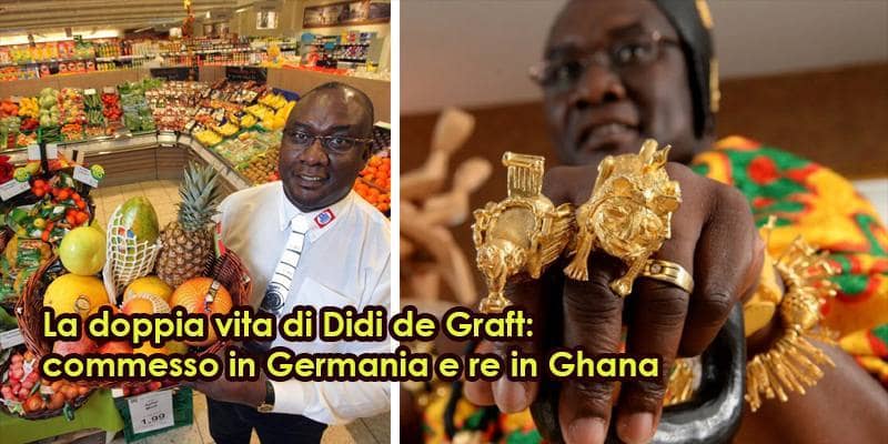 La doppia vita di Didi de Graft: commesso in Germania e re in Ghana