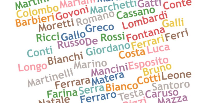 Quali sono i cognomi più diffusi in Italia?