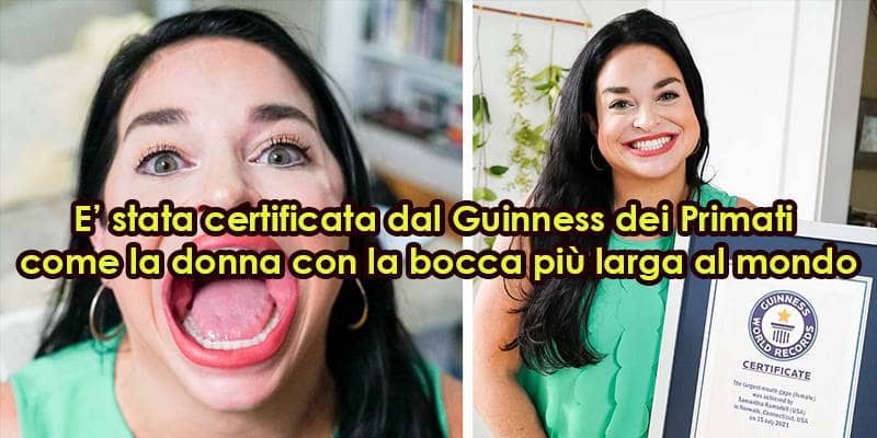 Samantha Ramsdell, la donna con la bocca più grande del mondo