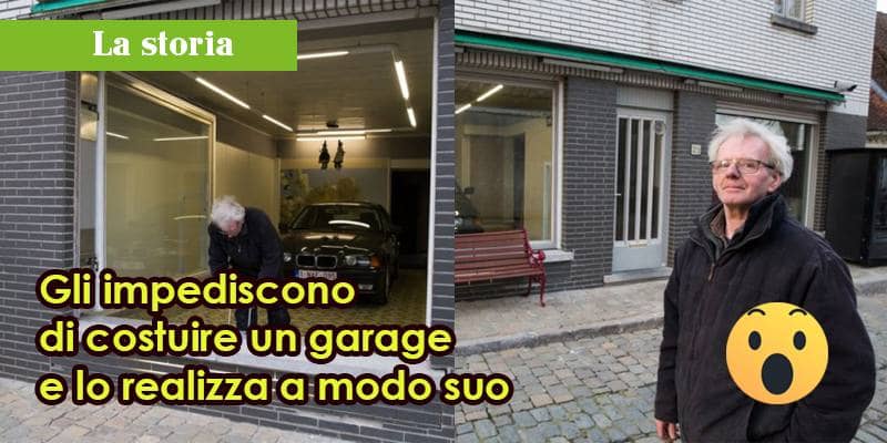 Gli impediscono di costruire un garage e lo realizza a modo suo 